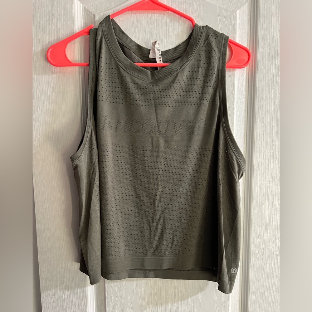 Lululemon Train to Be Tank- Army Green *Vancouver